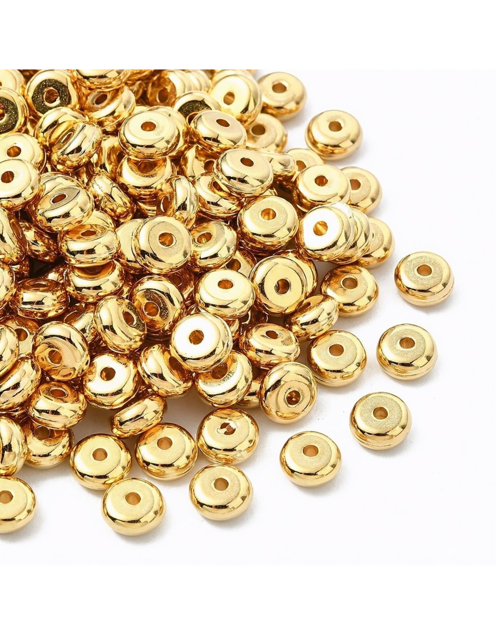 6mm Rondelle Spacer Bead  Gold   x100 NF