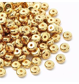 6mm Rondelle Spacer Bead  Gold   x100 NF