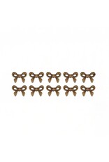 Bow Bead Antique Brass 10x14mm  x10   NF