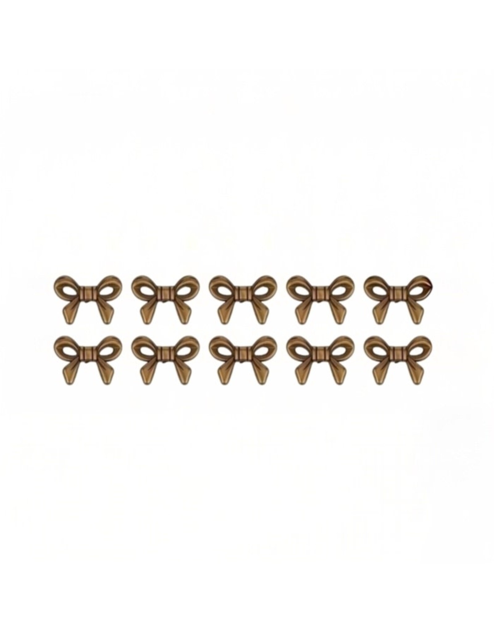 Bow Bead Antique Brass 10x14mm  x10   NF