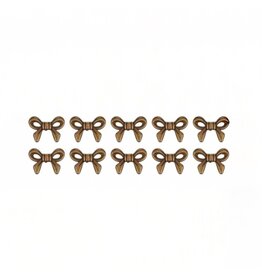 Bow Bead Antique Brass 10x14mm  x10   NF