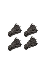 Dragon Head End Cap Cone   17x11mm Gunmetal  x4  NF