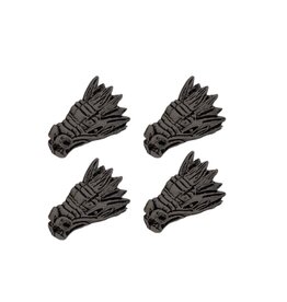 Dragon Head End Cap Cone   17x11mm Gunmetal  x4  NF