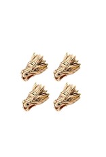 Dragon Head End Cap Cone   17x11mm Antique Copper  x4  NF
