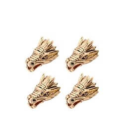 Dragon Head End Cap Cone   17x11mm Antique Copper  x4  NF