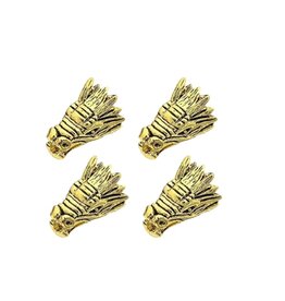 Dragon Head End Cap Cone   17x11mm Antique Gold  x4  NF