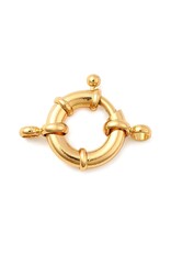 Spring Ring  20mm  18k Gold Plated  x1
