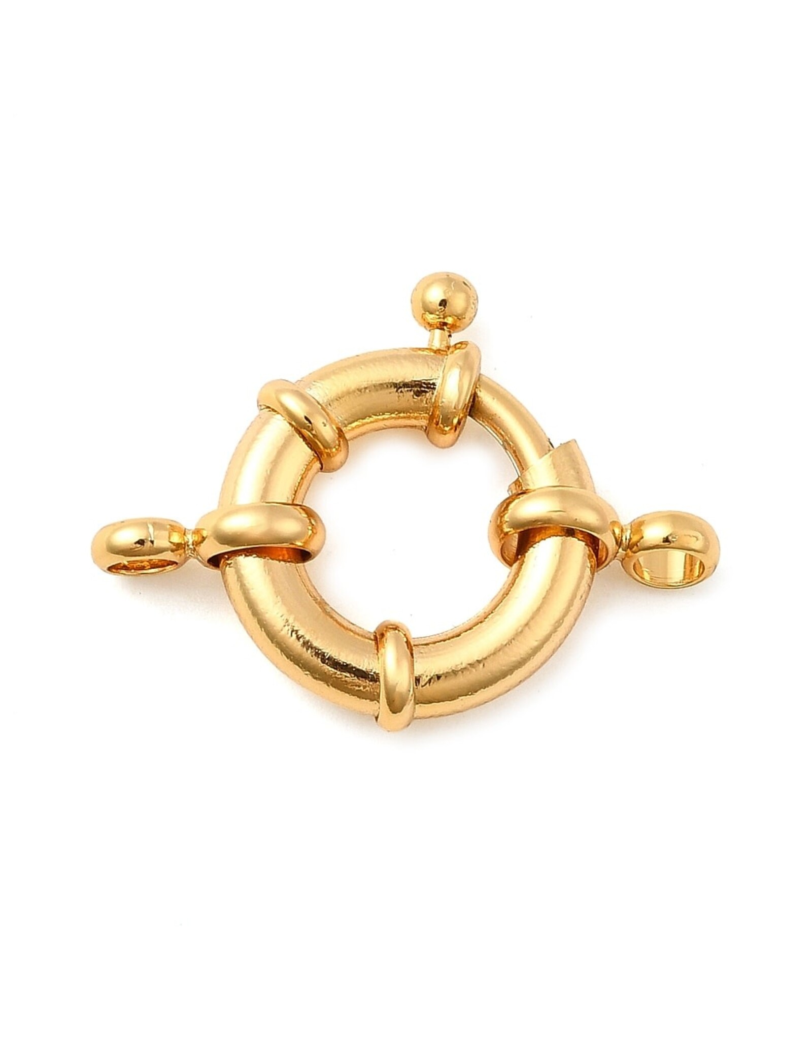 Spring Ring  20mm  18k Gold Plated  x1