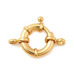 Spring Ring  20mm  18k Gold Plated  x1