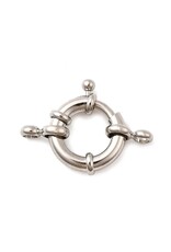 Spring Ring  20mm  Real Platinum Plated  x1  NF