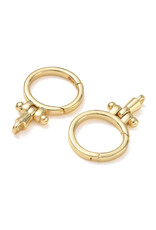 Spring Ring  33mm  18k Gold Plated  x1  NF
