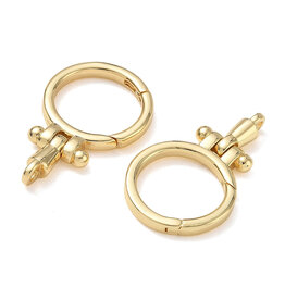 Spring Ring  33mm  18k Gold Plated  x1  NF