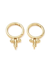Spring Ring  33mm  18k Gold Plated  x1  NF