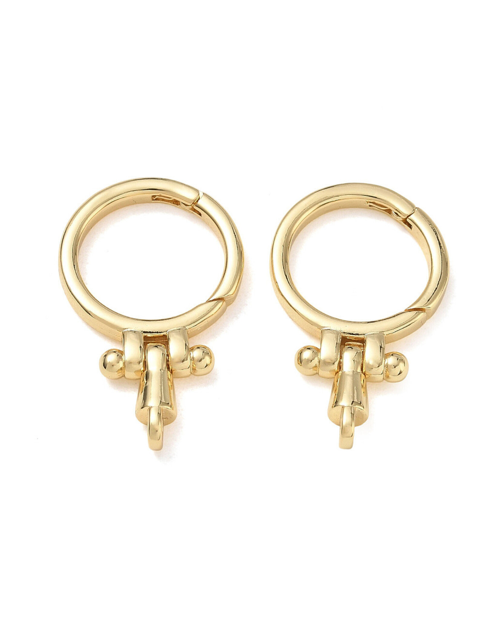 Spring Ring  33mm  18k Gold Plated  x1  NF