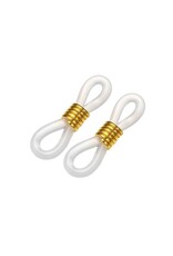 Eyeglass Holders  20x5mm  Gold/Clear  x10