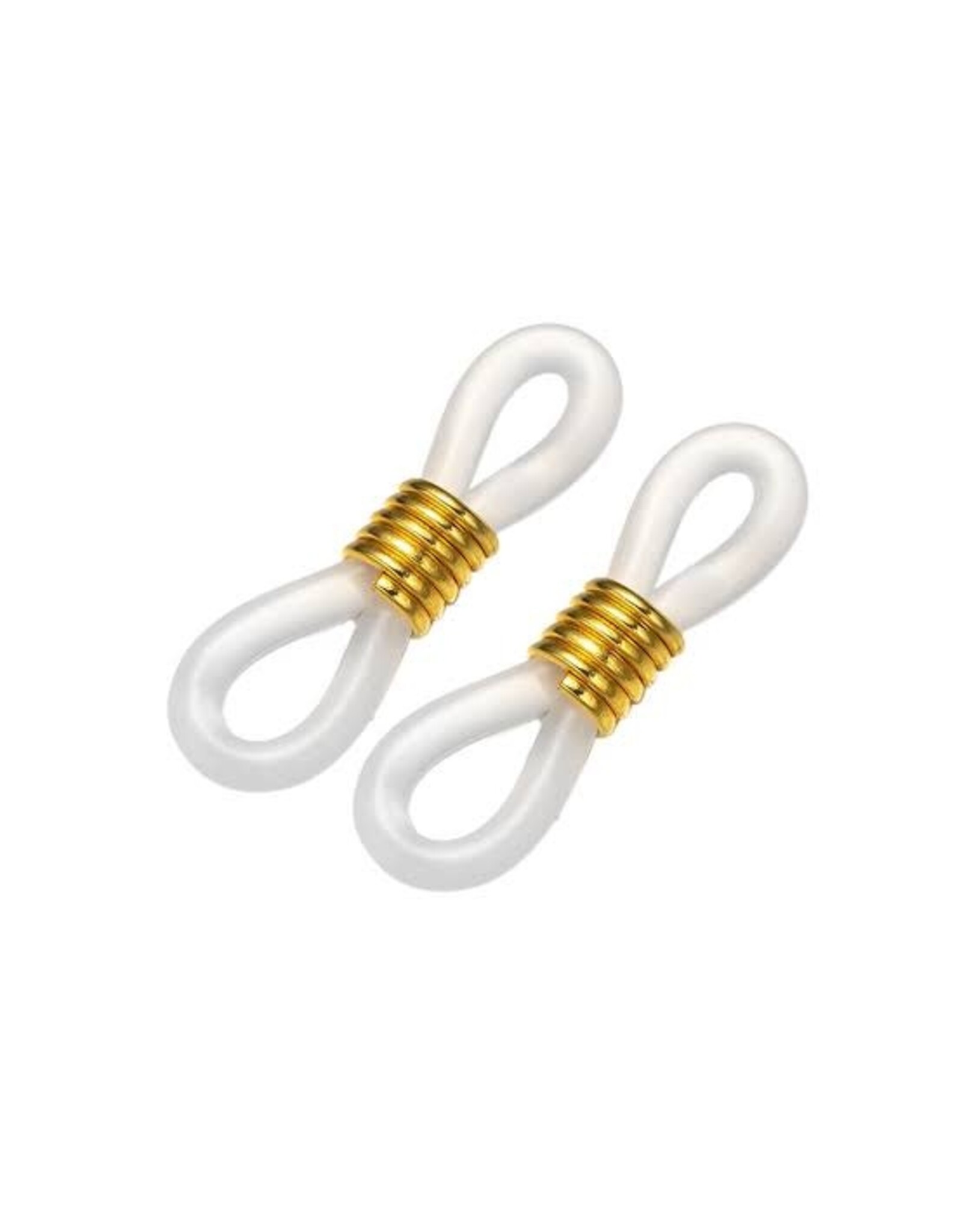 Eyeglass Holders  20x5mm  Gold/Clear  x10
