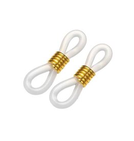 Eyeglass Holders  20x5mm  Gold/Clear  x10
