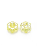 10x5mm Acrylic Flower Transparent Yellow AB   x100