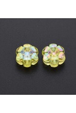 10x5mm Acrylic Flower Transparent Yellow AB   x100