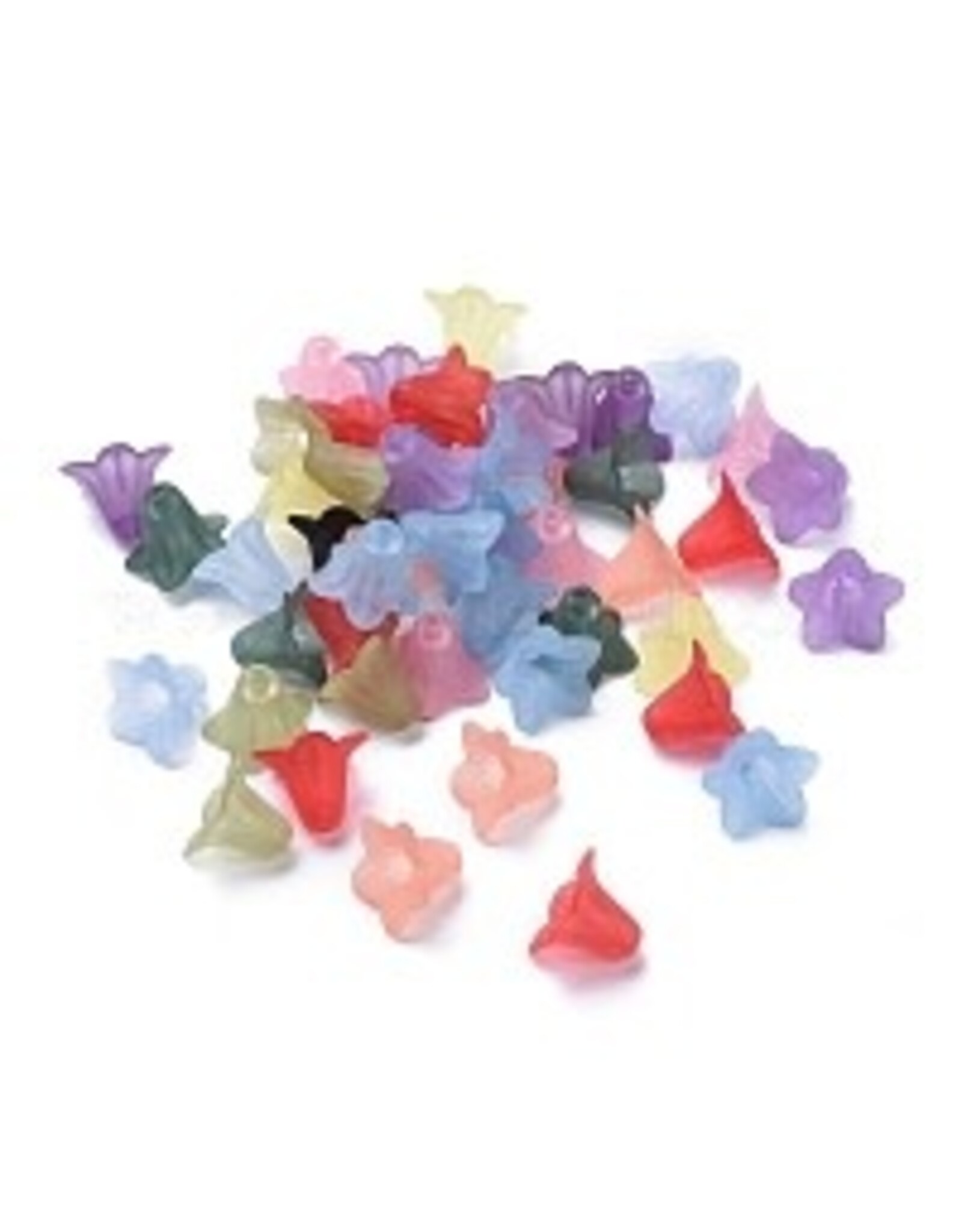 18x12mm Acrylic Bell Flower x30