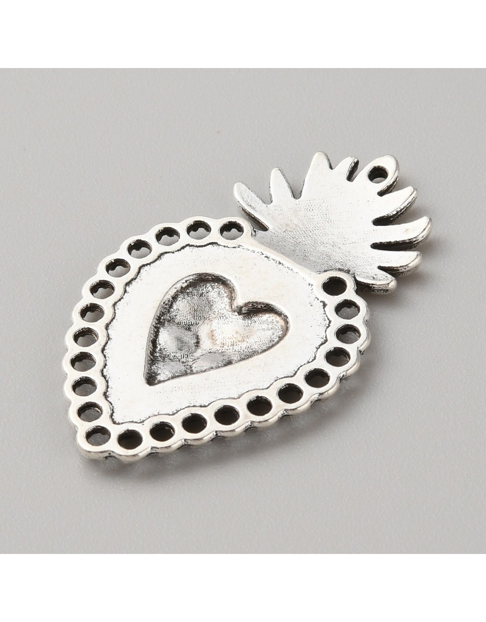 Sacred Heart 39x24 Antique Silver Black  x1 NF