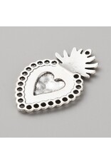 Sacred Heart 39x24 Antique Silver Red  x1 NF