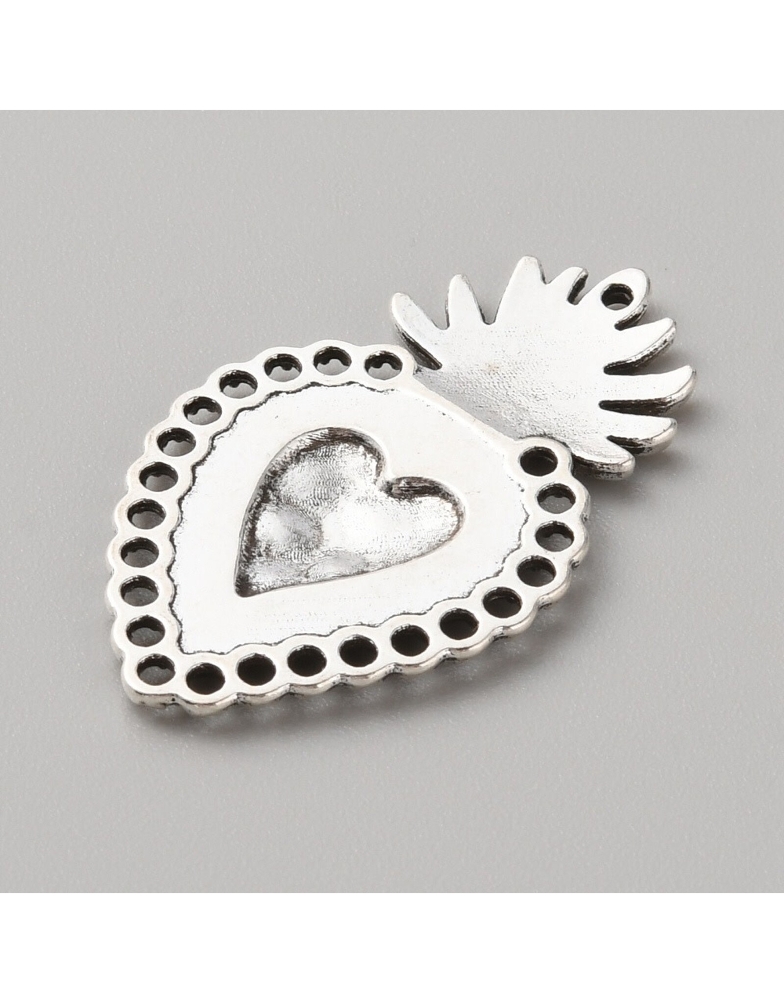 Sacred Heart 39x24 Antique Silver Red  x1 NF