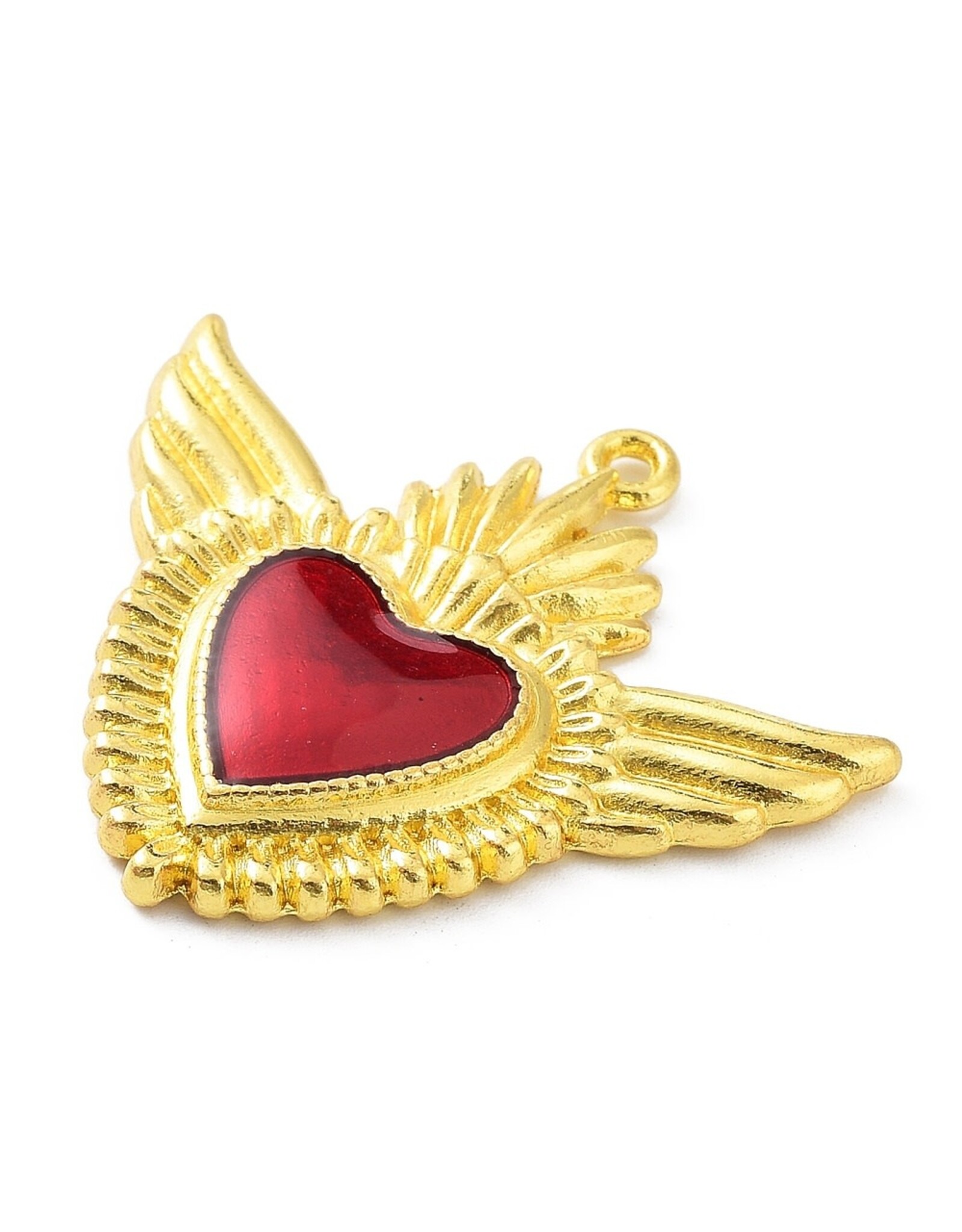 Sacred Heart 36x40mm Gold Red  x1  NF