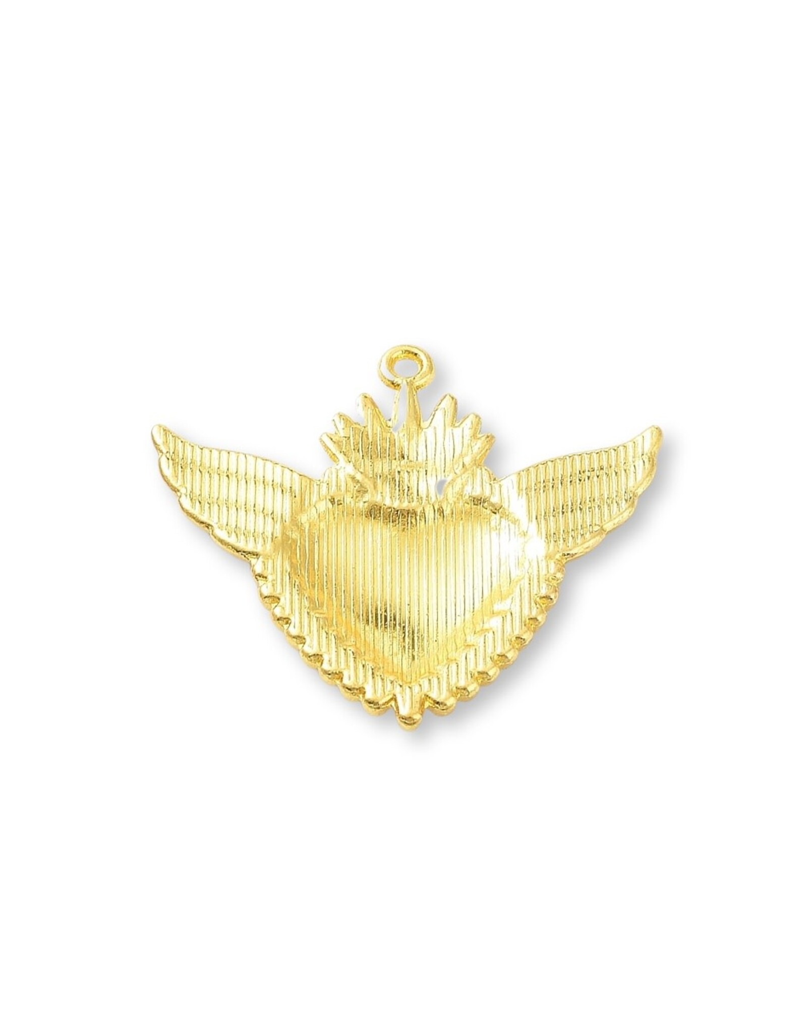 Sacred Heart 36x40mm Gold Red  x1  NF