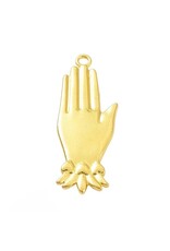 Sacred Heart Hand 43x15mm Gold Red  x1  NF