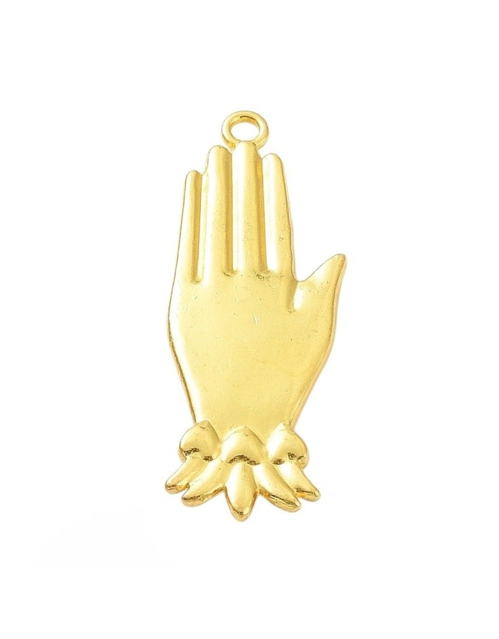 Sacred Heart Hand 43x15mm Gold Red  x1  NF