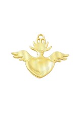 Sacred Heart  30x33mm Gold Red  x1  NF