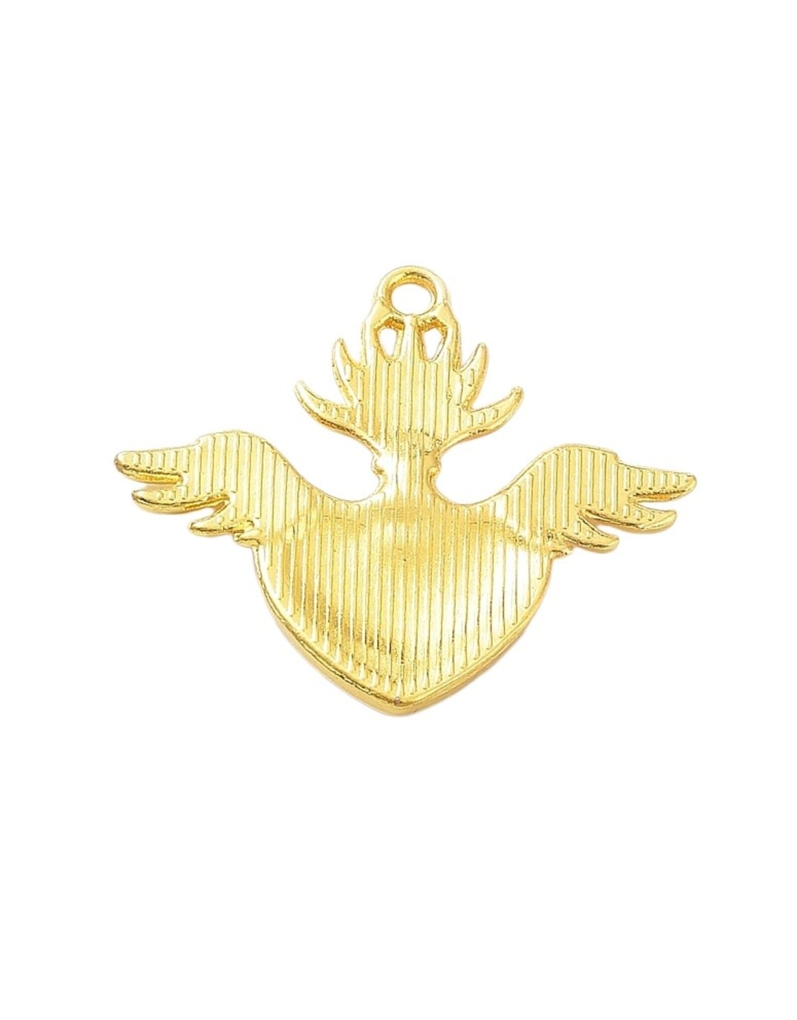 Sacred Heart  30x33mm Gold Red  x1  NF