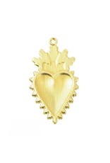 Sacred Heart  46x26mm Gold Red  x1  NF