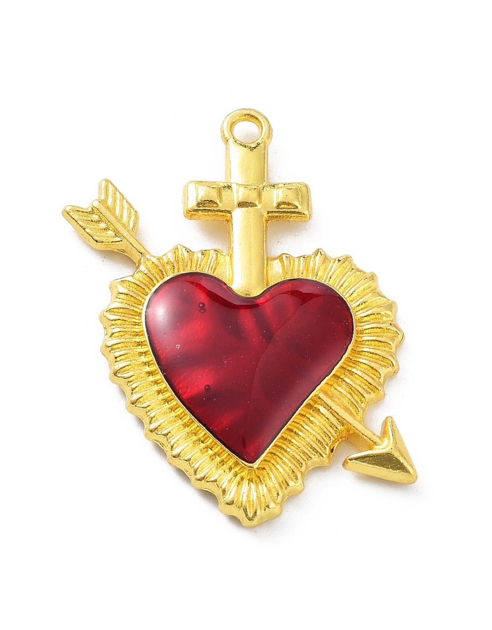 Sacred Heart 39mm Gold Red  x1  NF
