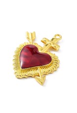 Sacred Heart 39mm Gold Red  x1  NF
