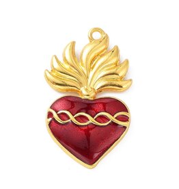 Sacred Heart 37mm Gold Red  x1  NF