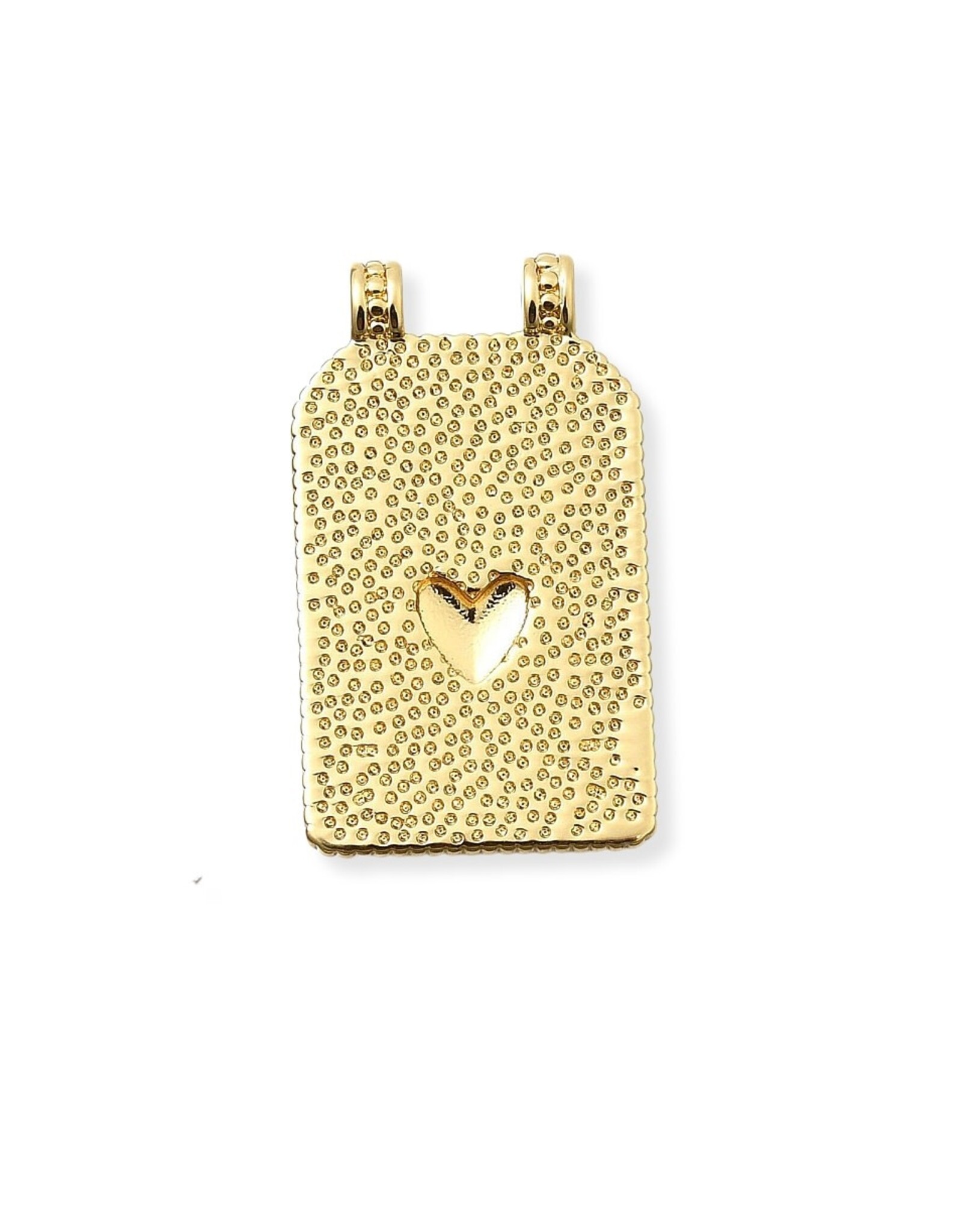 Sacred Heart  26x15mm Brass  Gold  x1  NF
