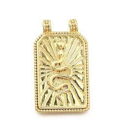 Snake  26x15mm Brass  Gold  x1  NF