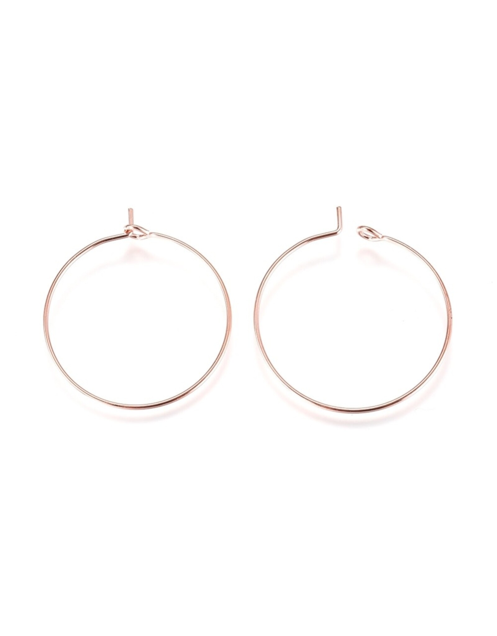 Earring Hoops 25mm Rose Gold Colour NF
