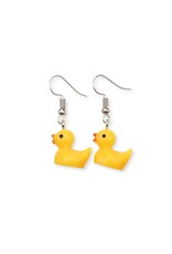 Hook Earring Rubber Duck 16mm   x1 Pair