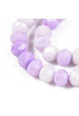 8x6mm Rondelle  Opaque Lilac  x60