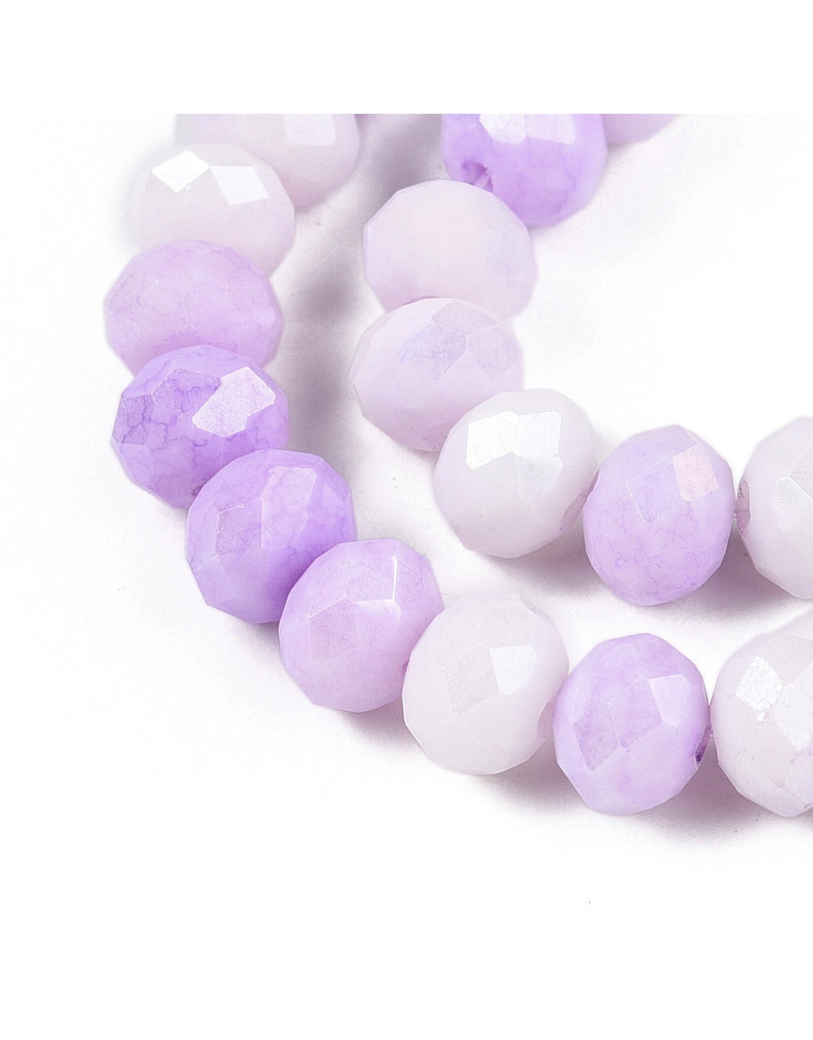 8x6mm Rondelle  Opaque Lilac  x60