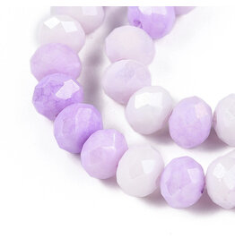 8x6mm Rondelle  Opaque Lilac  x60