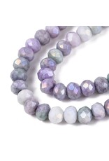 4x3mm Rondelle  Opaque Light Grey Purple  Lustre Mix  x105