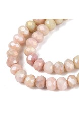 4x3mm Rondelle  Opaque Peach Green  Lustre Mix  x105