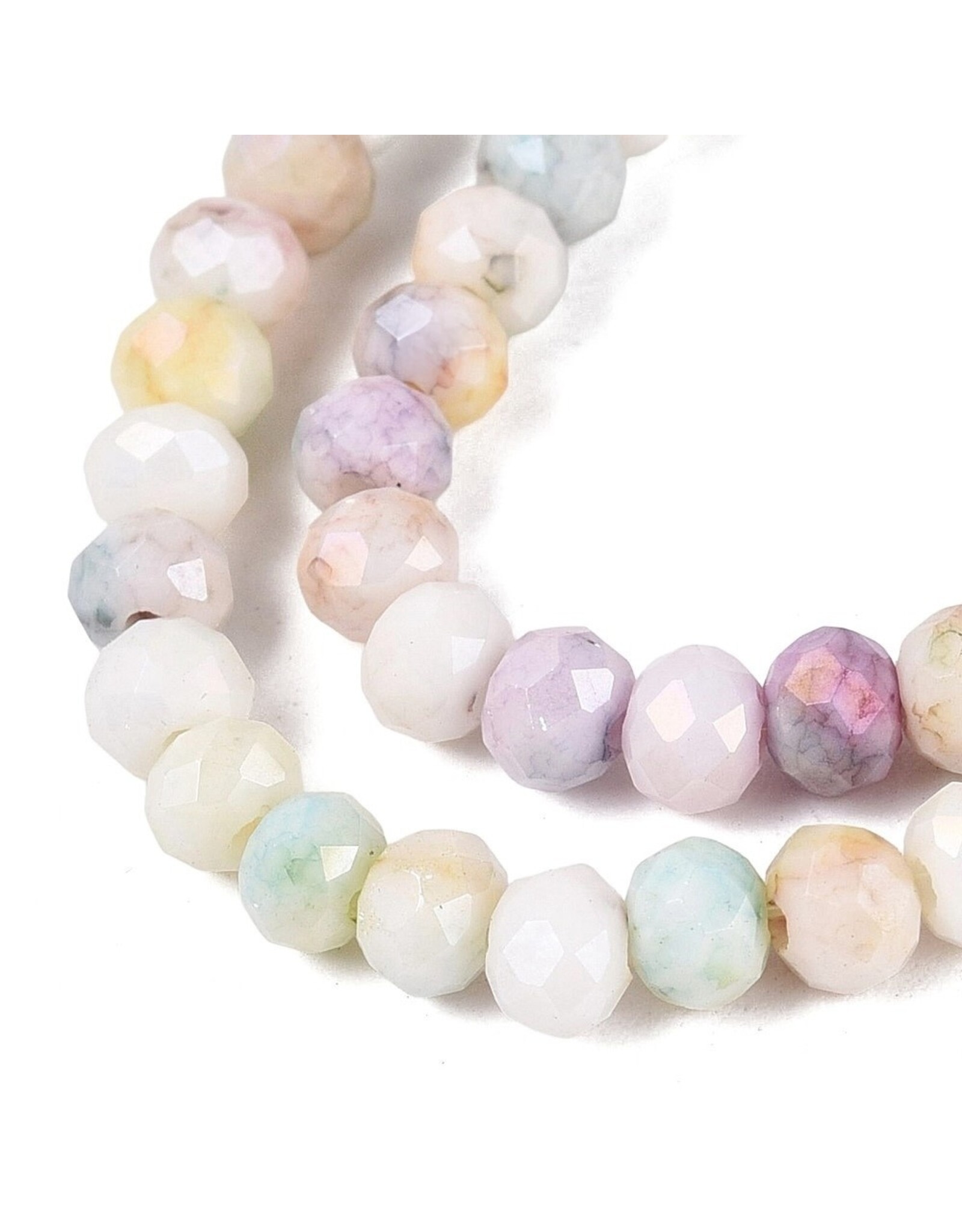 4x3mm Rondelle  Opaque Mixed  Lustre Mix  x105