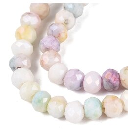 4x3mm Rondelle  Opaque Mixed  Lustre Mix  x105
