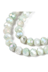 4x3mm Rondelle  Opaque Green  Lustre Mix  x105