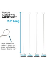 Twisted Beading Needle  Assorted Sizes x4